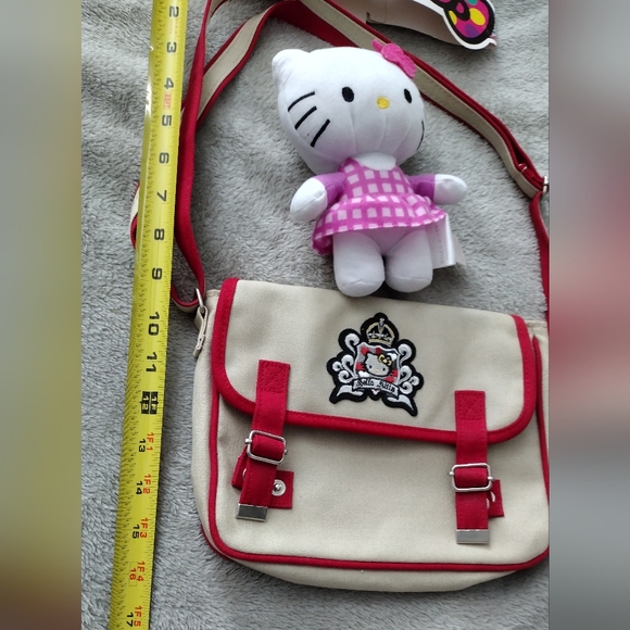 Hello Kitty Messenger Bag Purse Plush Toy set Vintage - Picture 7 of 7
